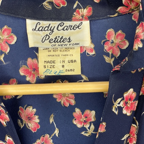 Vintage 3/4 Sleeve Midi Dress w/ Elastic Waist - Picture 8 of 10